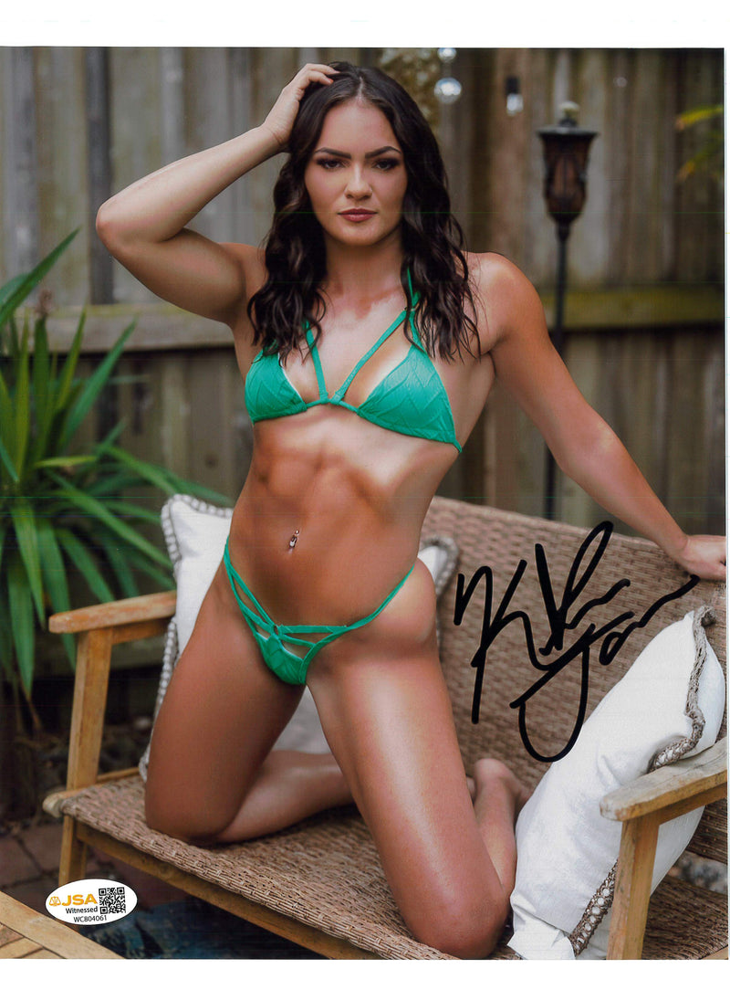 Kiana James Green Bikini Metallic 8x10 Promo - JSA AUTOGRAPH