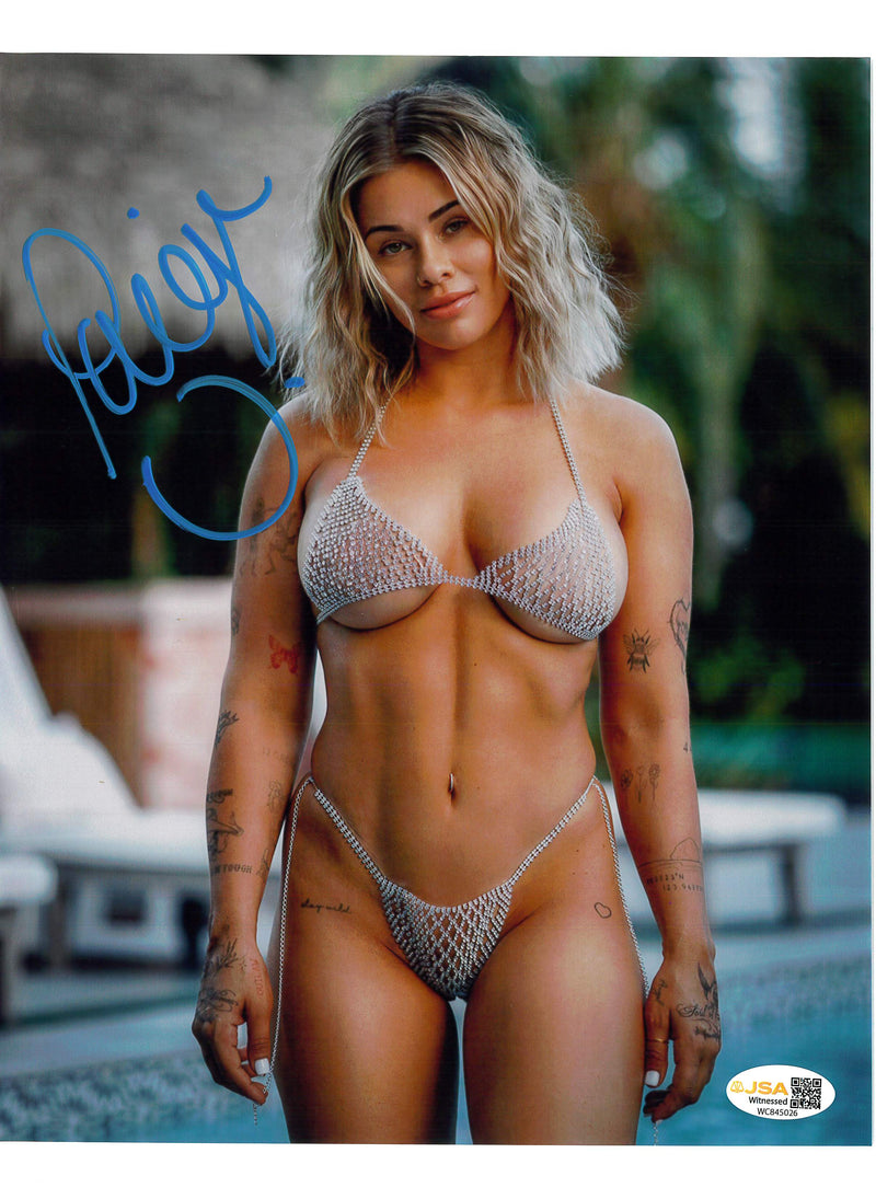 Paige VanZant Chain Bikini 8x10 Metallic Promo - JSA AUTOGRAPHED