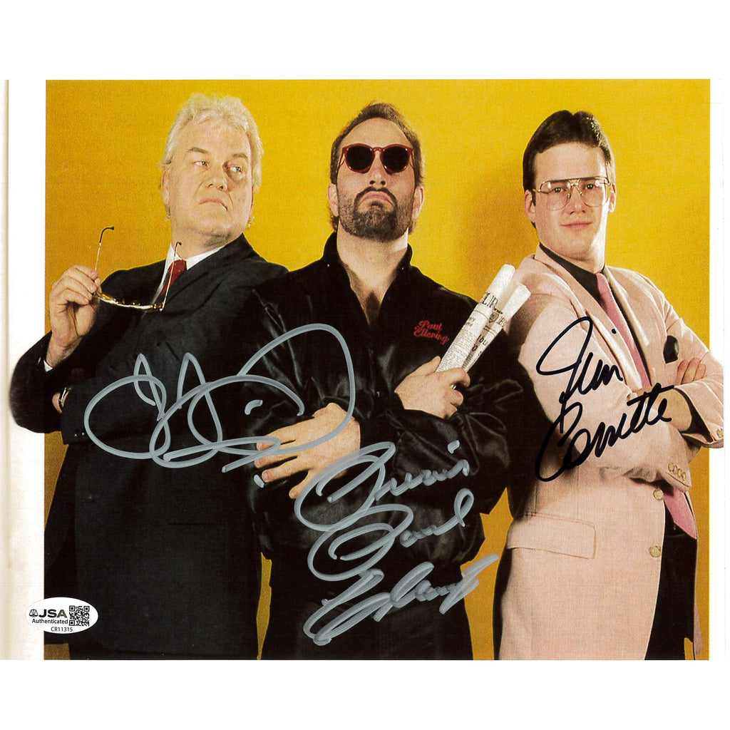 ジョージ・A・ロメロとジョン・A・ルッソのサイン Tri Signed Jim Cornette / Paul Ellering JJ Dillon 8x10 Promo - JSA
