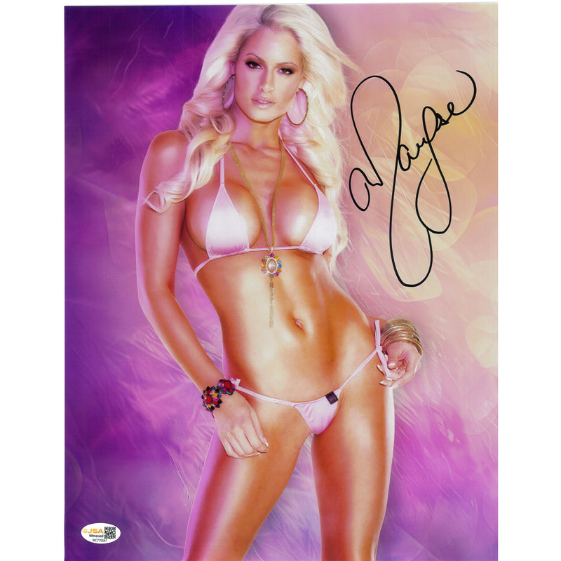 Maryse Purple Background Metallic 8x10 Promo or 11x14 Poster - JSA AUTOGRAPHED