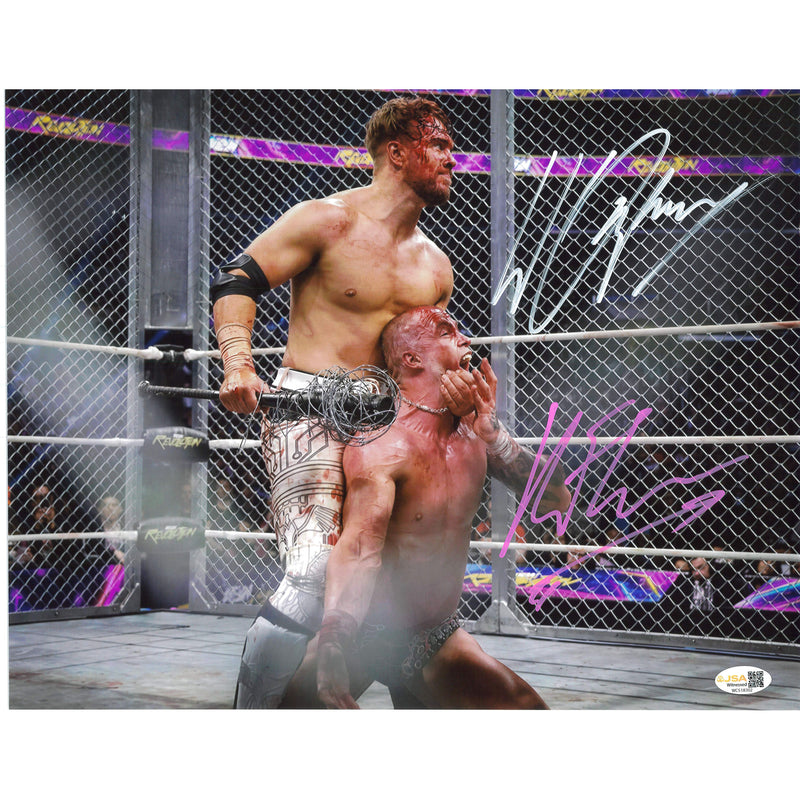 Will Ospreay / Kyle Fletcher Barbed Wire 8x10 Promo or 11x14 Poster - JSA Dual Autograph