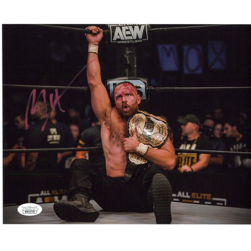 Jon Moxley In Corner 8x10 Promo - JSA Autographed