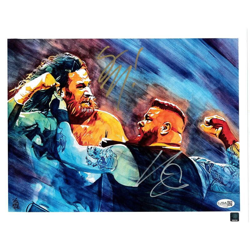 Kevin Owens / Sami Zayn 11x14 Schamberger Poster - JSA Dual Autographed