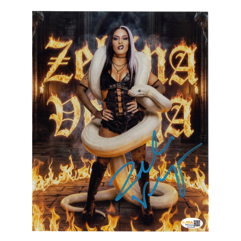 Zelina Vega Snakes and Flames Metallic 8x10 Promo - JSA AUTOGRAPHED