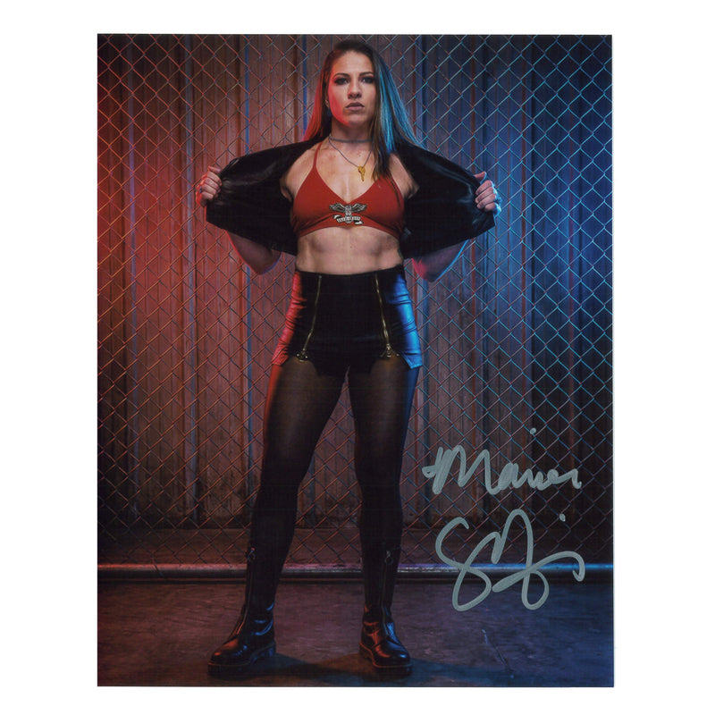 Marina Shafir Red and Blue BG 8x10 Promo or 11x14 Poster - AUTOGRAPHED