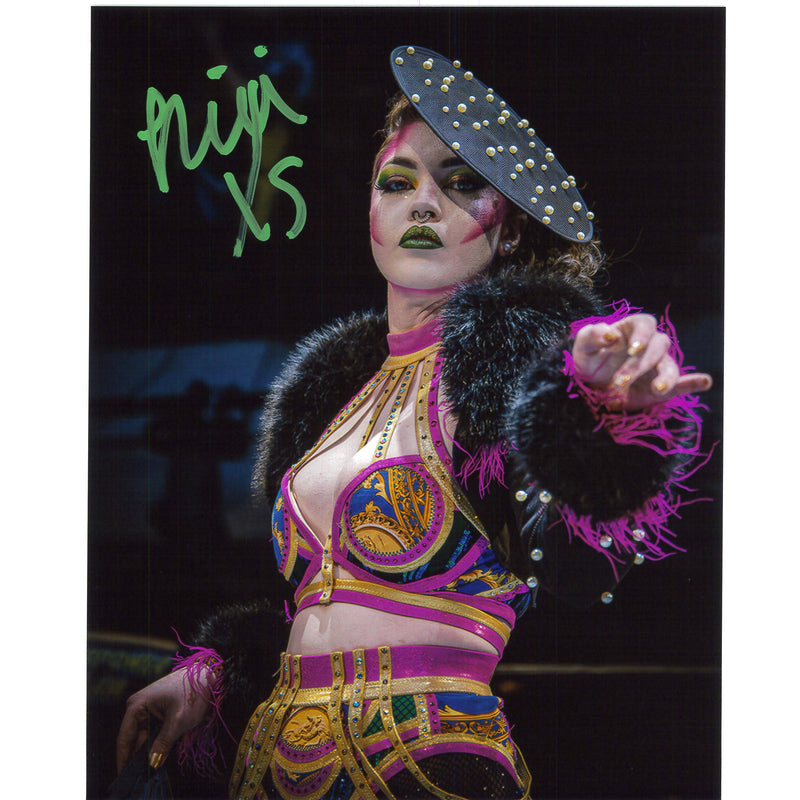 Nixi XS BLack and Pink Fur 8x10 Promo - AUTOGRAPHED