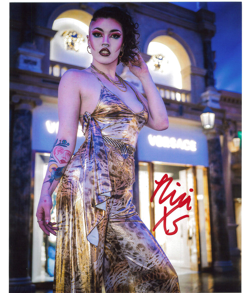 Nixi XS Gold Dress 8x10 Promo - AUTOGRAPHED