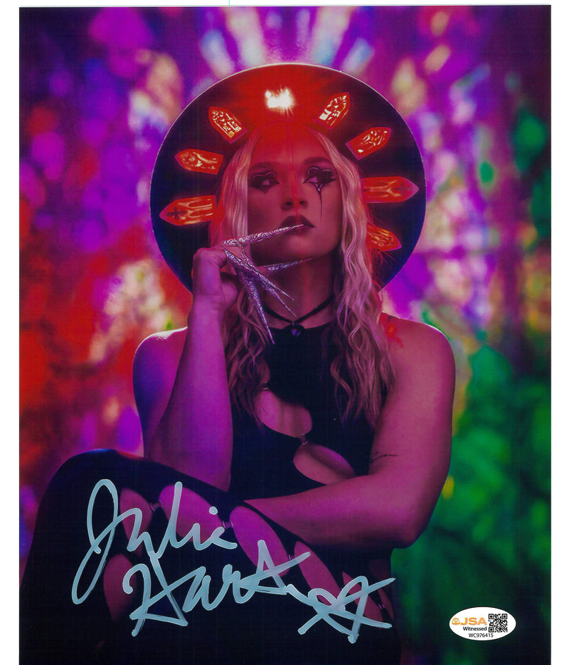 Julia Hart Purple And Green Metallic 8x10 Promo or 11x14 Poster - JSA AUTOGRAPHED