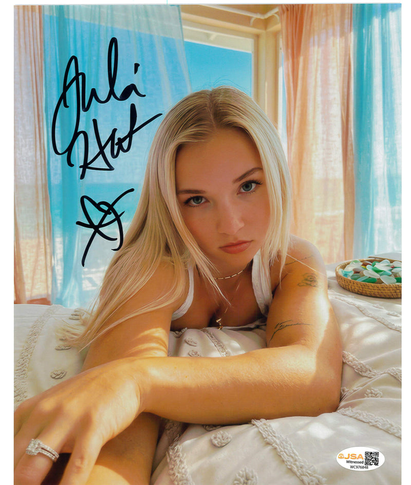 Julia Hart Beachside Bed 8x10 Promo or 11x14 Poster - JSA AUTOGRAPHED