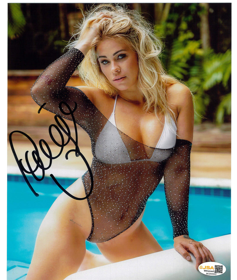 Paige VanZant White Bikini Top Metallic 8x10 Promo or 11x14 Poster - JSA AUTOGRAPHED