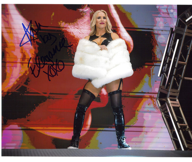 Ash By Elegance White Fur 8x10 Promo - AUTOGRAPHED