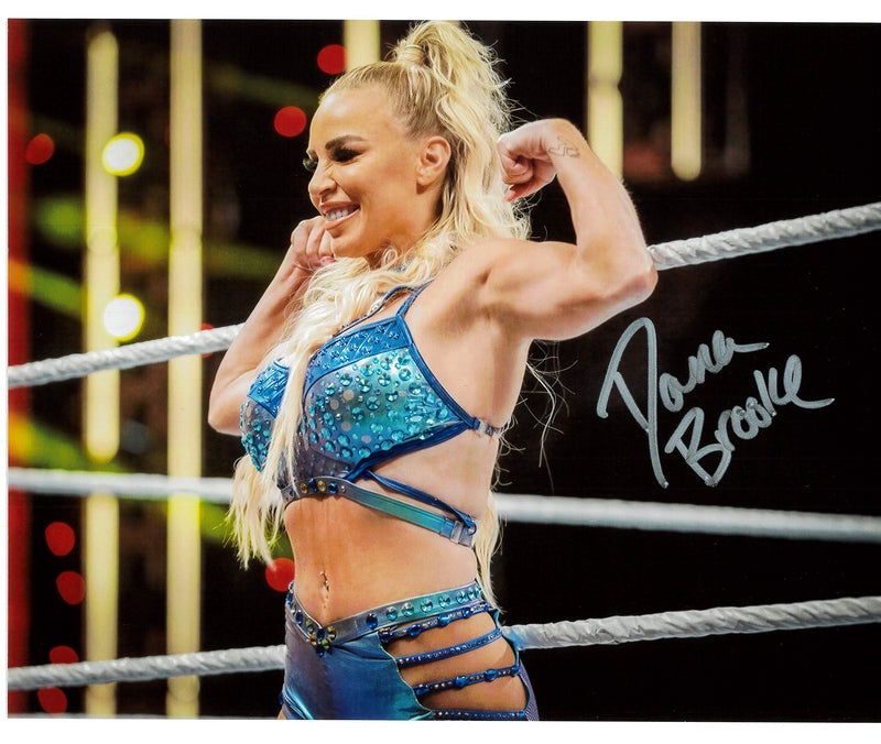 Dana Brooke Blue Gear 8x10 Promo - AUTOGRAPHED