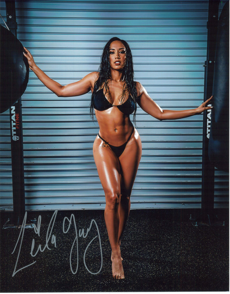 Leila Grey Gym Full Pose 8x10 Promo or 11x14 Poster- AUTOGRAPHED