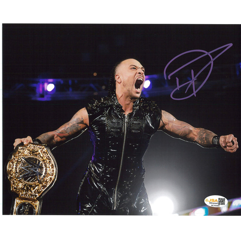 Damien Priest Holding Belt 8x10 Promo or 11x14 Poster - JSA AUTOGRAPHED