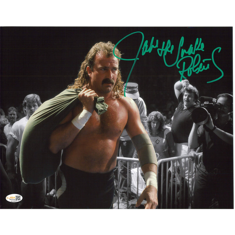 Jake "The Snake" Roberts Carrying Bag 8x10 Promo or 11x14 Poster - JSA AUTOGRAPHED
