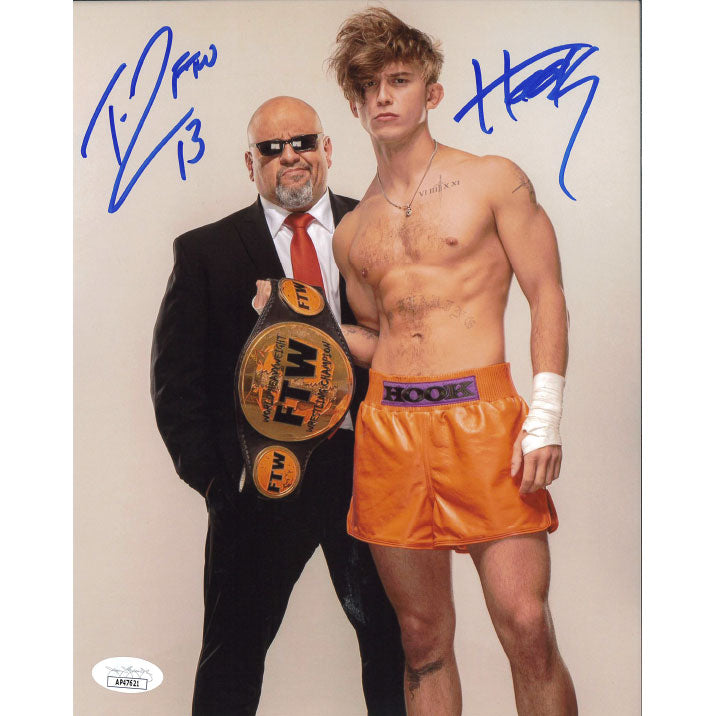 Taz & Hook FTW Title 8 x 10 Promo - JSA DUAL AUTOGRAPHED