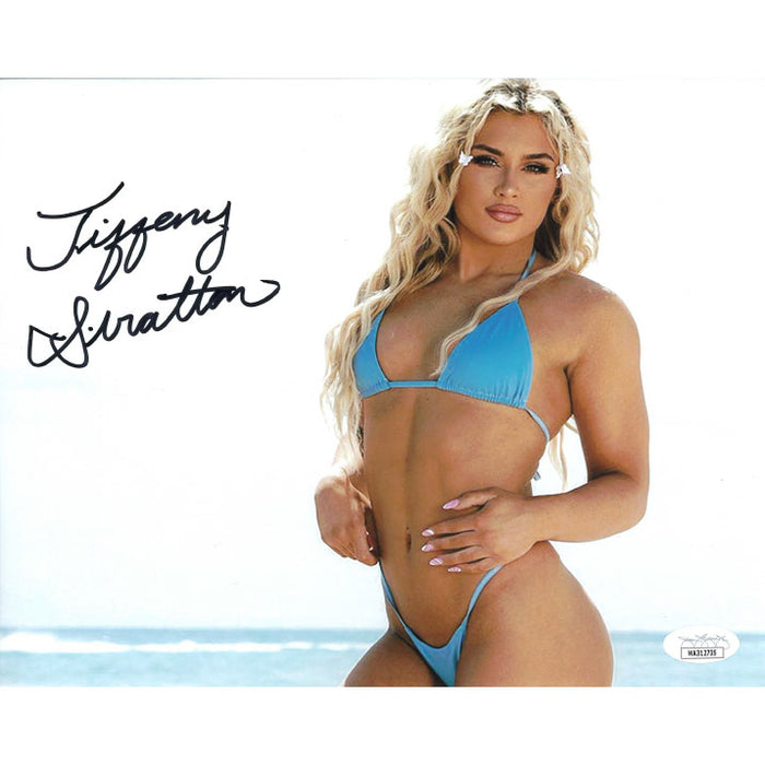 Tiffany Stratton Blue Bikini 8 x 10 Promo - JSA AUTOGRAPHED