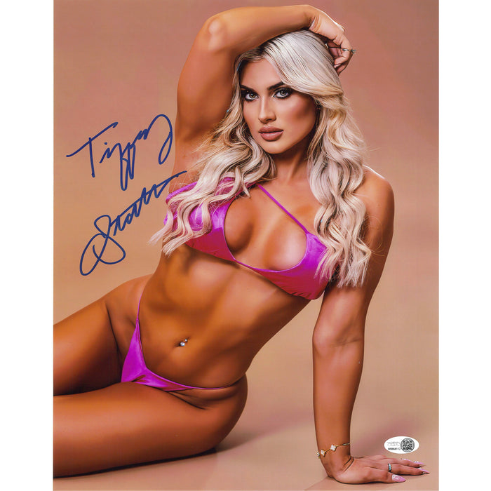 Tiffany Stratton Pink Bikini Arm up 8x10 &  11x14 - JSA Autographed