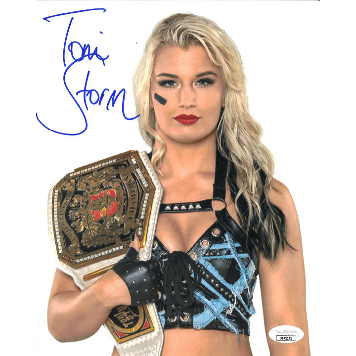 Toni Storm UK Title Shoulder 8 x 10 Promo - JSA AUTOGRAPHED