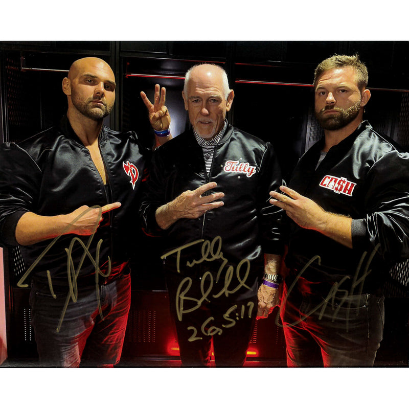 Tully Blanchard & FTR Locker Room 8 x 10 Promo - TRIPLE AUTOGRAPHED