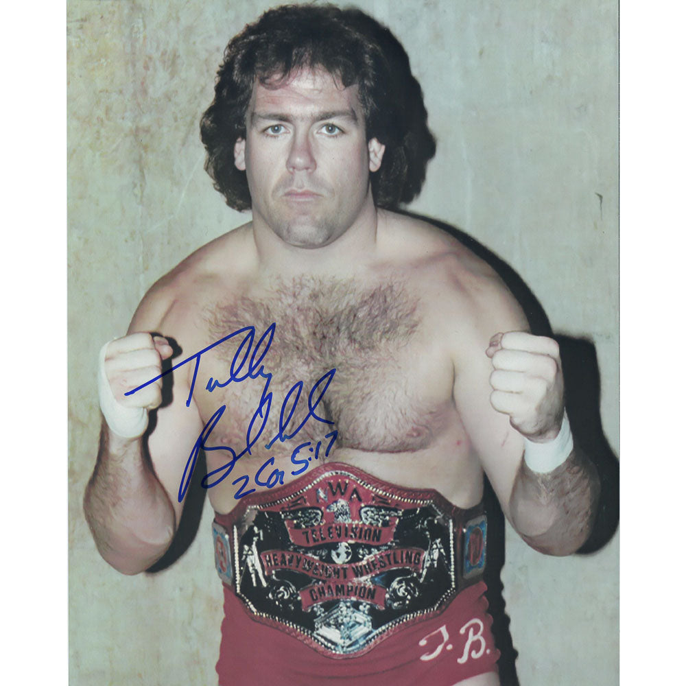 Tully Blanchard TV Title Pose 8 x 10 Promo AUTOGRAPHED —