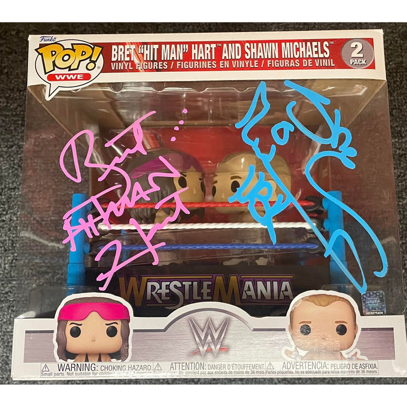 Bret Hart & Shawn Michaels Giant Funko - JSA Autograph