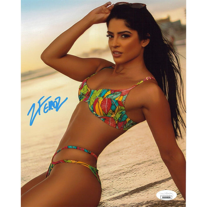 Valentina Feroz Holding Sunglasses 8x10 - JSA Autographed