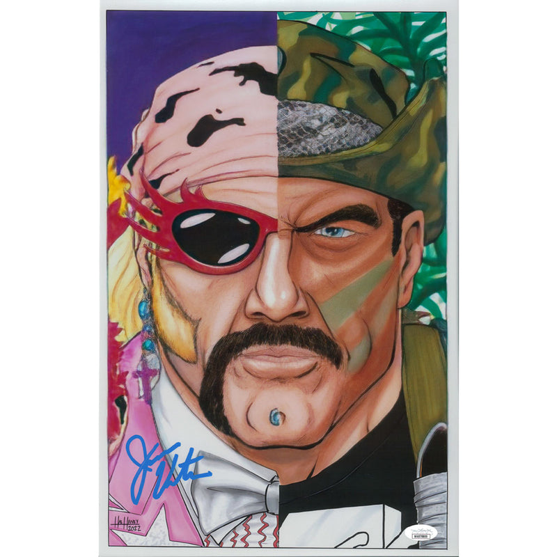 Jesse Ventura Hal Haney METALLIC 11 x 17 Poster - JSA AUTOGRAPHED