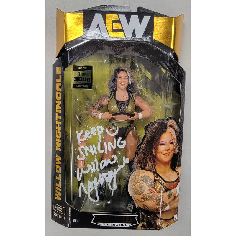 Willow Nightingale INSCRIBED AEW 1 of 3000 Unrivaled Figure - JSA Autographed