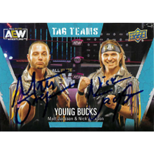 Young Bucks AEW Upper Deck Tag Teams Trading Card - Dual Autographed