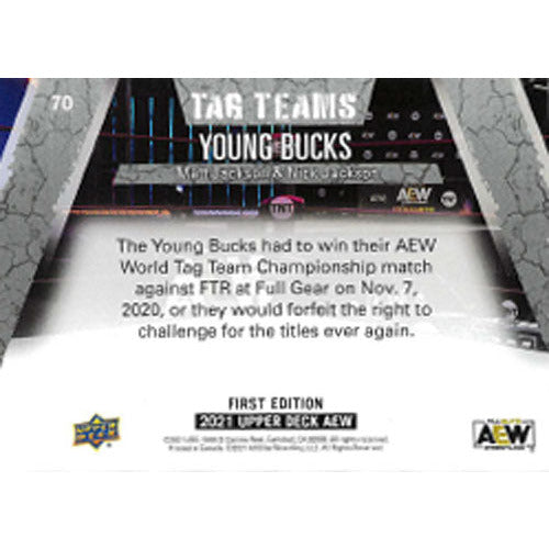 Young Bucks AEW Upper Deck Tag Teams Trading Card - Dual Autographed