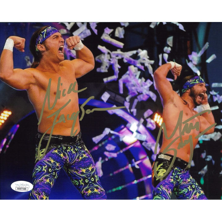 Young Bucks Dollar Bills Confetti 8 x 10 Promo - JSA DUAL AUTOGRAPHED