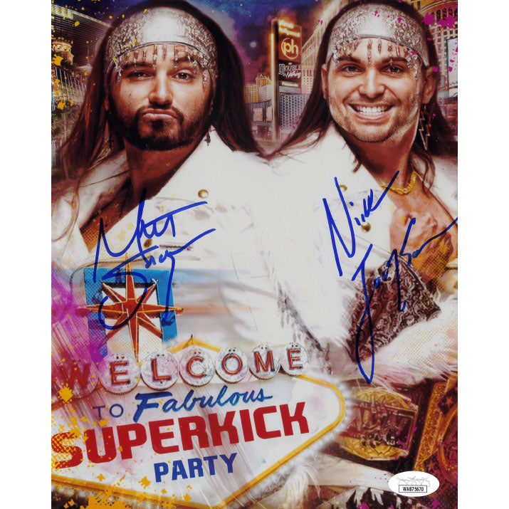 Young Bucks WGD Vegas METALLIC 8 x 10 Promo - JSA DUAL AUTOGRAPHED