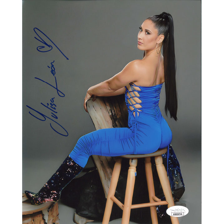 Yulisa Leon Turn Around Chair 8 x 10 Promo - JSA AUTOGRAPHED