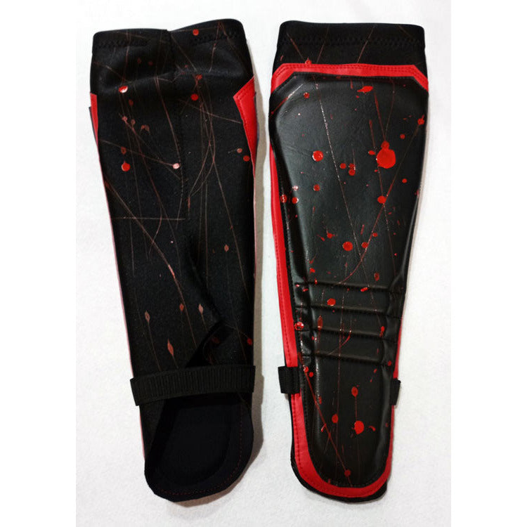 Black with Red Trim Paint Splatter on Black Paint Splatter Kickpads
