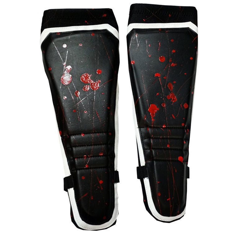 Black with White Trim Paint Splatter on Black Paint Splatter Kickpads