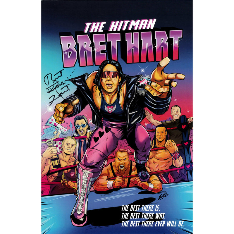 Bret Hart Hodson 11x17 Poster - Autographed