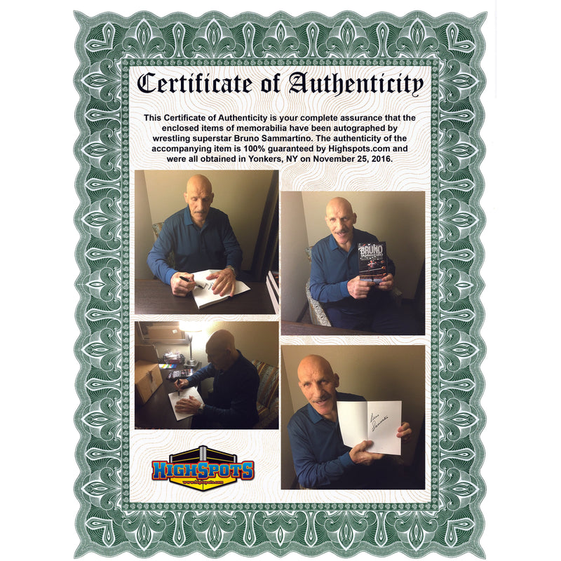 Bruno Sammartino - An Autographed Autobiography