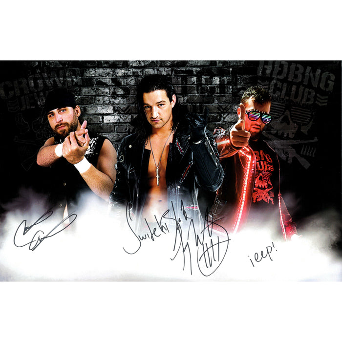 Bullet Club Tri Signed 11x17 - Autographed