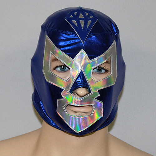Diamante Azul Commercial Mask - Blue Metallic with Hologram