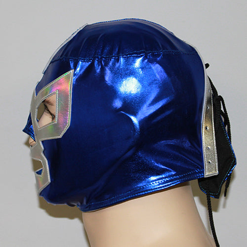 Diamante Azul Commercial Mask - Blue Metallic with Hologram