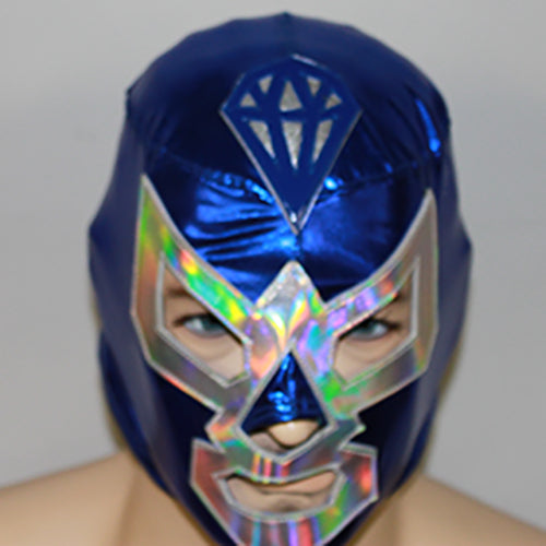 Diamante Azul Commercial Mask - Blue Metallic with Hologram