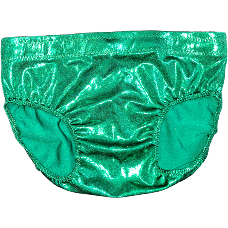 Emerald Green Metallic Spandex Trunks