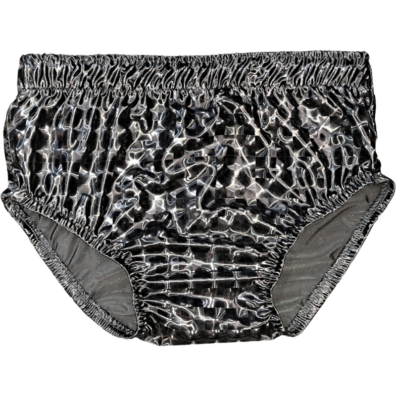 3D Black Pleather Trunks