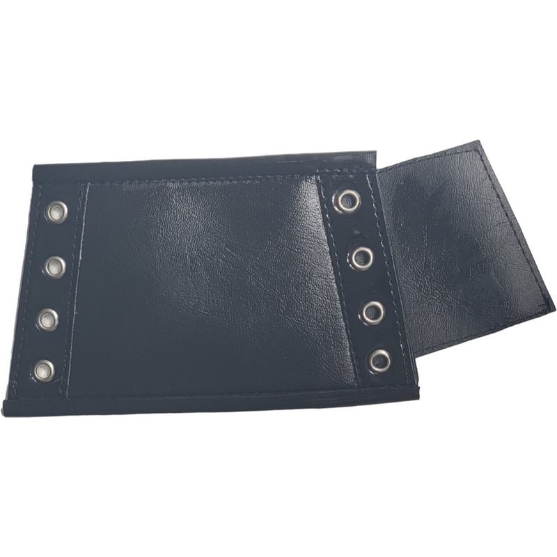Black Matte with Black Patent Lace-Up Gauntlets