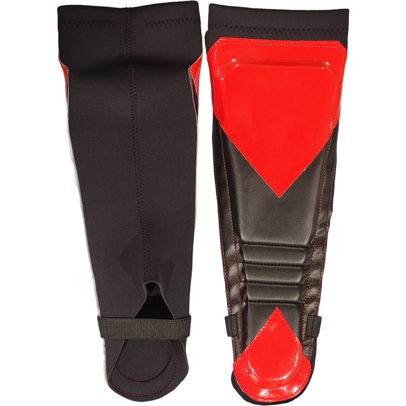 Black with Red design on Black Kickpads