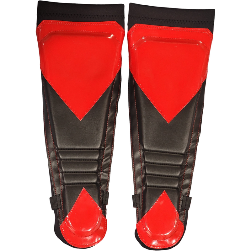 Black with Red design on Black Kickpads