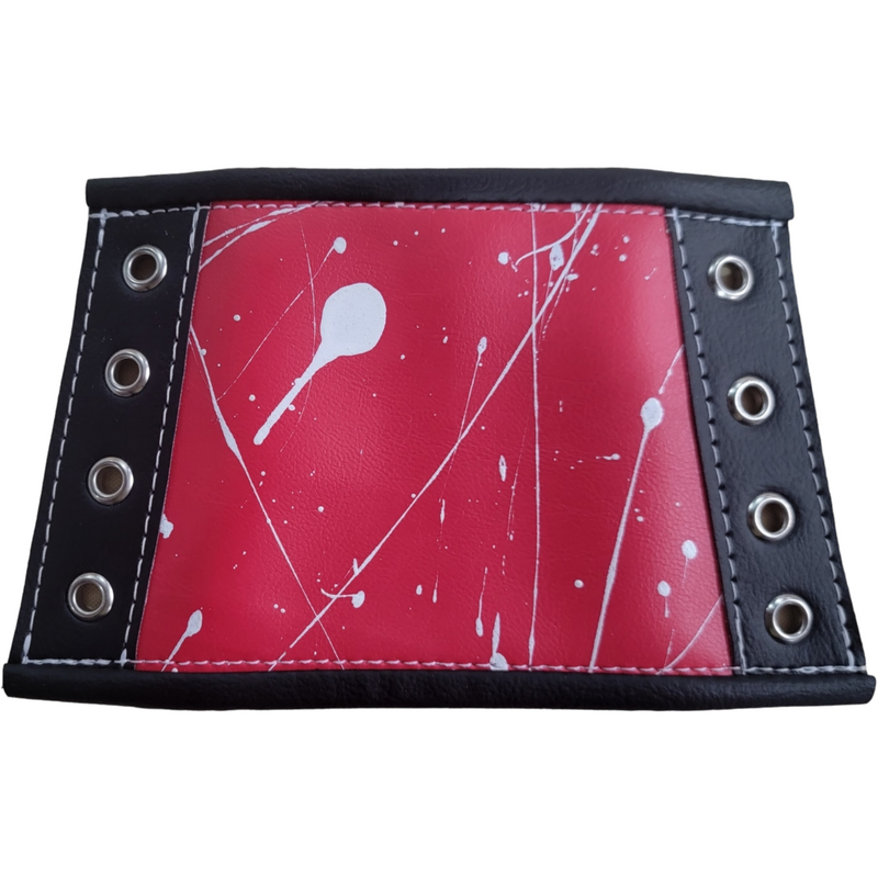 Red w/ Paint splatter Lace-Up Wrist Gauntlets