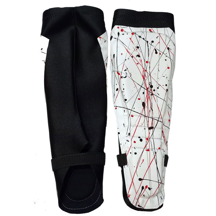 White with Paint Splatter on Black Kickpads
