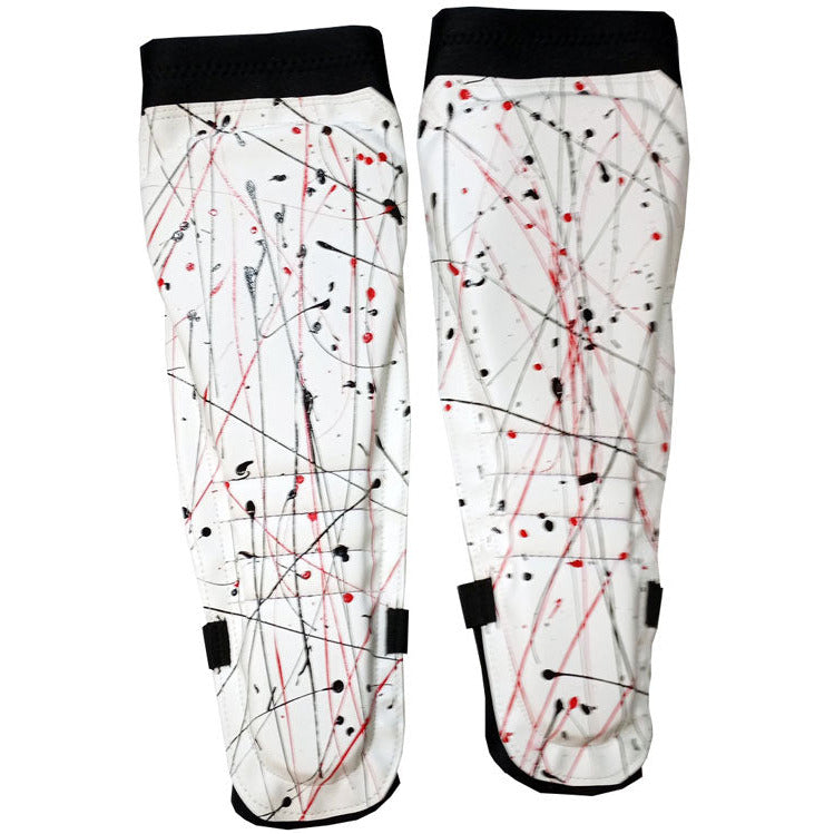 White with Paint Splatter on Black Kickpads